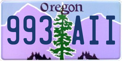 OR license plate 993AII