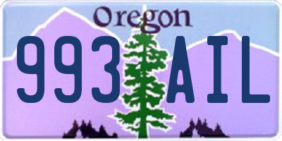 OR license plate 993AIL