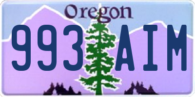 OR license plate 993AIM