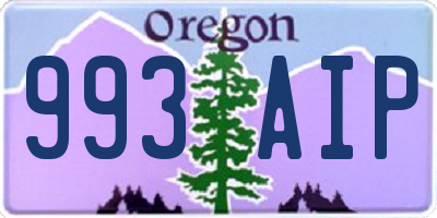 OR license plate 993AIP