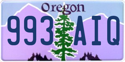 OR license plate 993AIQ