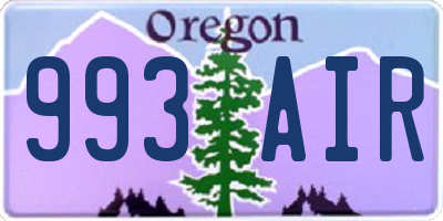 OR license plate 993AIR