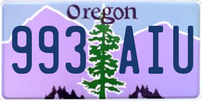 OR license plate 993AIU