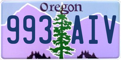 OR license plate 993AIV