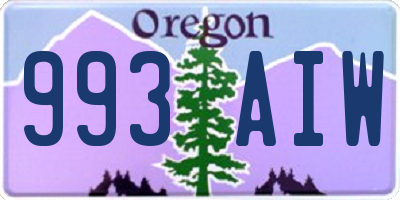 OR license plate 993AIW