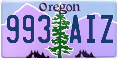 OR license plate 993AIZ