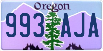 OR license plate 993AJA