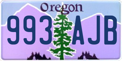 OR license plate 993AJB