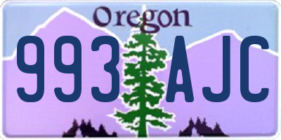 OR license plate 993AJC