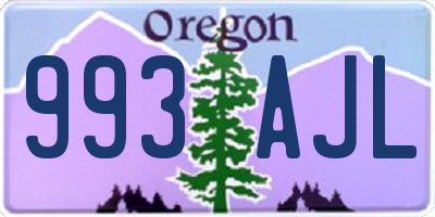 OR license plate 993AJL