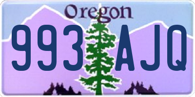 OR license plate 993AJQ