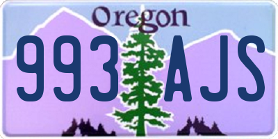 OR license plate 993AJS