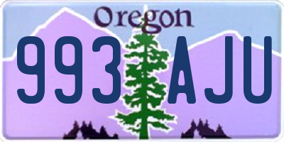 OR license plate 993AJU