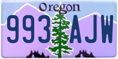 OR license plate 993AJW