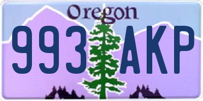 OR license plate 993AKP