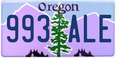 OR license plate 993ALE