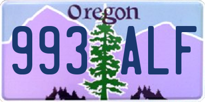OR license plate 993ALF