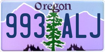 OR license plate 993ALJ