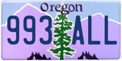 OR license plate 993ALL