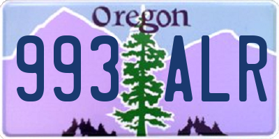 OR license plate 993ALR