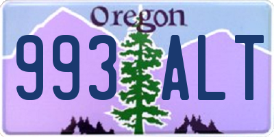OR license plate 993ALT