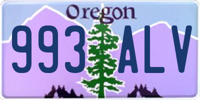 OR license plate 993ALV