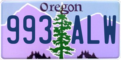 OR license plate 993ALW