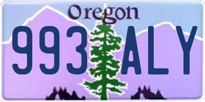 OR license plate 993ALY