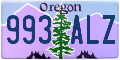OR license plate 993ALZ