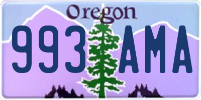 OR license plate 993AMA