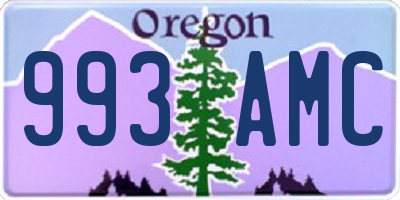 OR license plate 993AMC