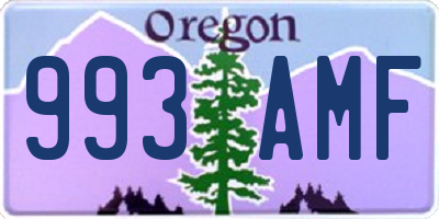 OR license plate 993AMF