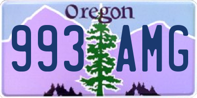 OR license plate 993AMG