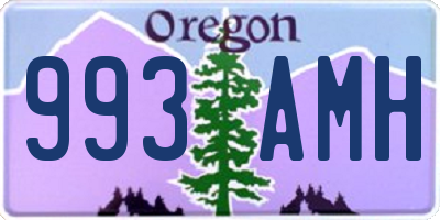 OR license plate 993AMH