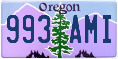OR license plate 993AMI