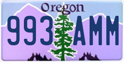 OR license plate 993AMM