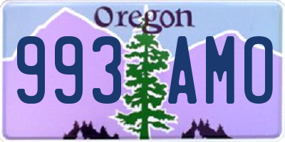 OR license plate 993AMO
