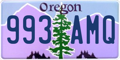 OR license plate 993AMQ