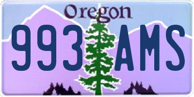 OR license plate 993AMS