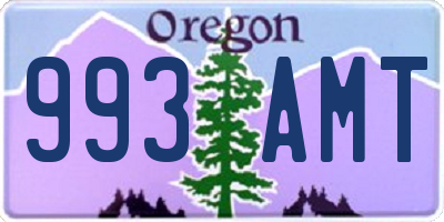 OR license plate 993AMT