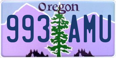 OR license plate 993AMU