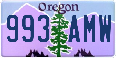 OR license plate 993AMW