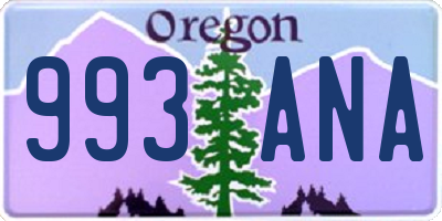 OR license plate 993ANA
