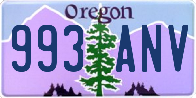 OR license plate 993ANV