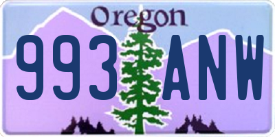 OR license plate 993ANW