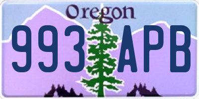 OR license plate 993APB