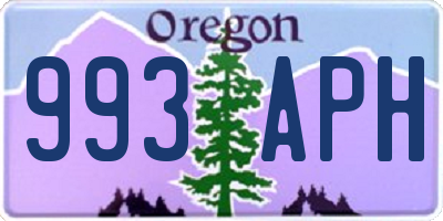 OR license plate 993APH