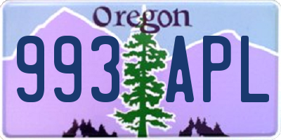 OR license plate 993APL