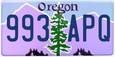 OR license plate 993APQ