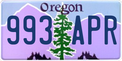 OR license plate 993APR